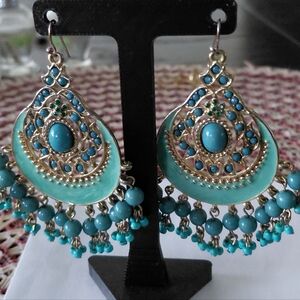 BOHO Turquoise Chandelier Earrings